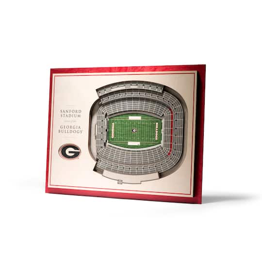 NCAA 5-Layer StadiumView Wall Art By Youthefan in Georgia Bulldogs | 13" x 17" x .63" | Michaels®